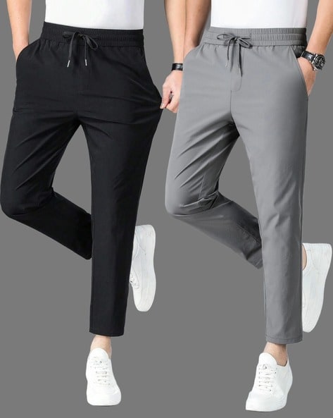 Solid Men Black, Light Blue Track Pants Price in India - Buy Solid Men  Black, Light Blue Track Pants online at Shopsy.in