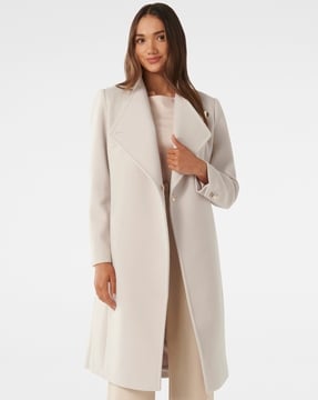 Women Regular Fit Front-Open Trench Coat
