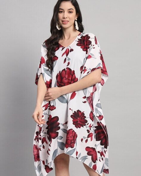 Eid Dress Women 2 Pieces Set Flower Printed Caftan Kaftan Dress With I –  Urgarment