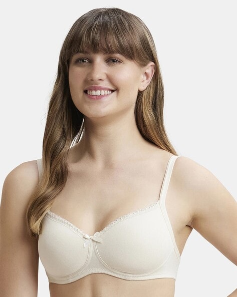 Jockey FE41 Seamless Wirefree Non Padded Bra With Concealed Shaper