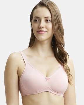 Buy Women's Under-Wired Padded Super Combed Cotton Elastane Stretch Medium  Coverage Multiway Styling T-Shirt Bra with Detachable Straps - Steel Grey  Melange 1245
