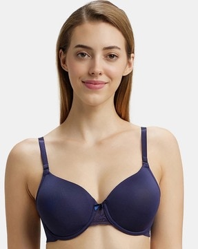 Marks & Spencer Women's Sumptuously Soft Under Wired Lace Trim Padded Full  Cup T-Shirt Bra