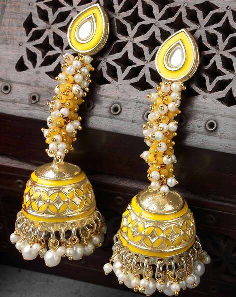 Yellow Jhumka - E149.C