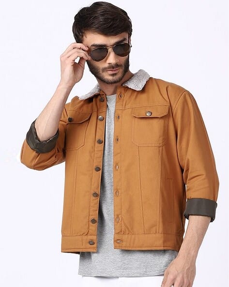 Men Denim Slim Fit Jacket