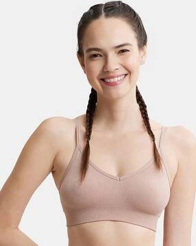 jockey FE74 Wirefree Seamfree Non Padded Micro Touch Nylon Elastane Full Coverage Beginners Bra-picture-45