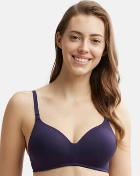 jockey JW11 Wirefree Padded Tencel Lyocell Elastane Stretch Full Coverage Multiway T-Shirt Bra-picture-29