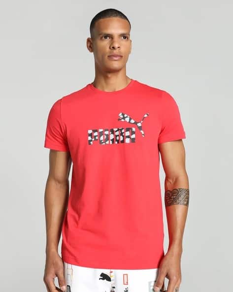 Brand Print Slim Fit Crew-Neck T-Shirt