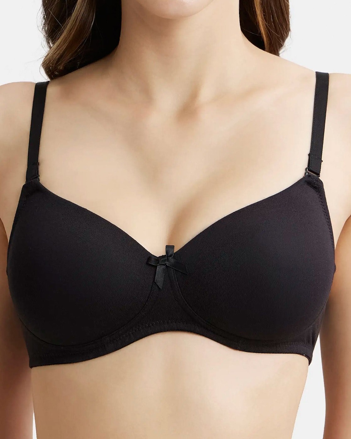 FE23 Wirefree Padded Super Combed Cotton Elastane Medium Coverage Multiway  Styling T-Shirt Bra