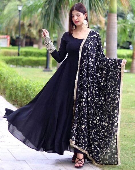 Party Wear Latest Designer Anarkali Suits in Black