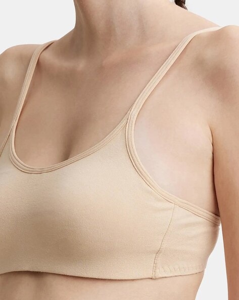 Buy Jockey Women's Nude Solid Cotton Blend Pack of 1 Non Padded Non Wired  Bra Online at Best Prices in India - JioMart.