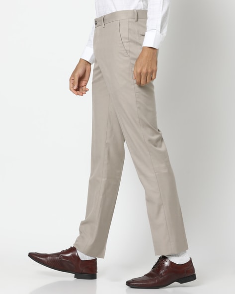 John Players Off White Trousers - Buy John Players Off White Trousers online  in India