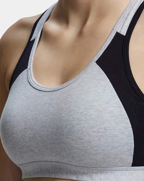Jockey Women's Cotton Sports Removable Padded Active Bra 1380 – Online  Shopping site in India