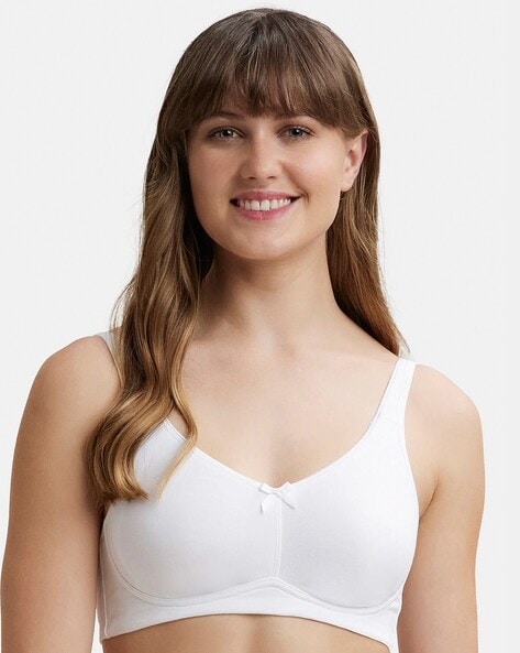 Buy Jockey Full Coverage T-Shirt Bra- White N Ruby at Rs.749 online