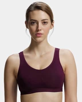 jockey 1376 Wirefree Non Padded Cotton Elastane Full Coverage SlipOn Active Bra with Wider Straps-picture-13
