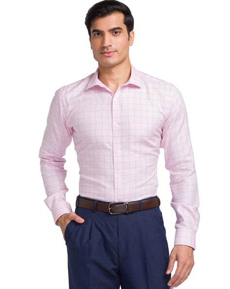 Park Avenue Checked Slim Fit Shirt