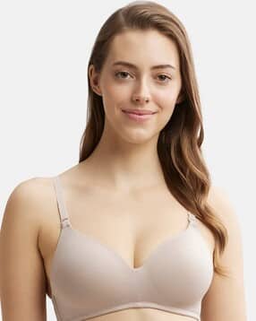 jockey JW11 Wirefree Padded Tencel Lyocell Elastane Stretch Full Coverage Multiway T-Shirt Bra-picture-49