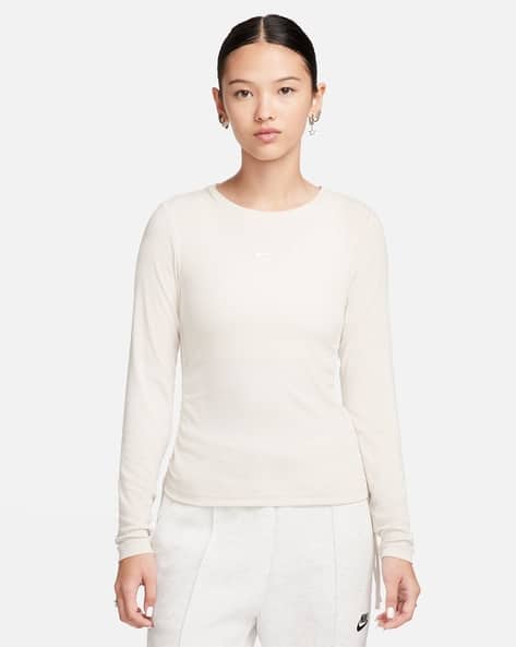 Women Ribbed Crew-Neck Top