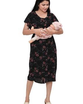 mama & bebe Women Floral Print Shirt Dress-picture-1
