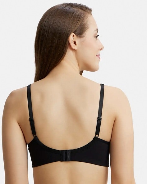 Buy Amante Side Support Shaper Wirefree Cotton Everyday Bra Black at . in