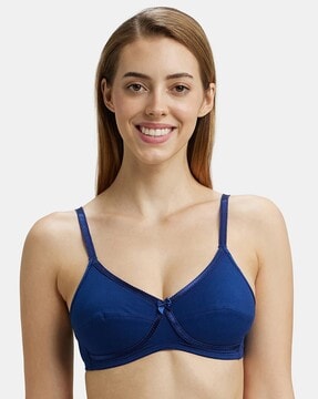 Buy Amante- Cool Contour Non-padded Non-wired Support Bra Online India,  Best Prices, COD - Clovia - BR1042115