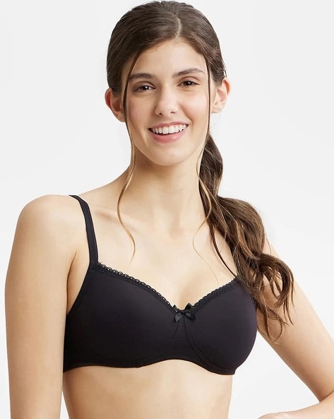 Jockey Women's Under-Wired Padded Cotton Elastane Stretch Medium Coverage  Multiway Styling Bra – Online Shopping site in India