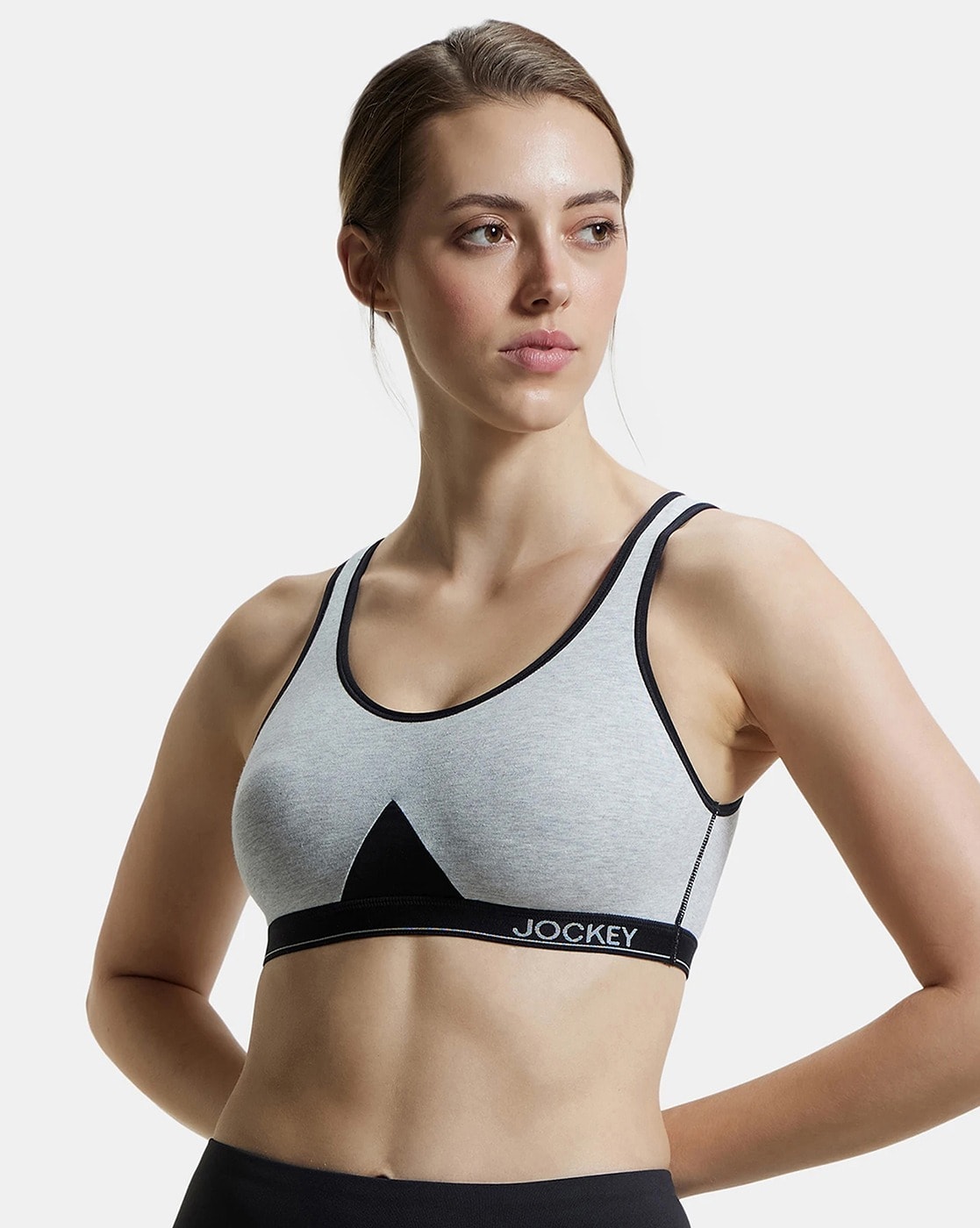 Teal & Mint Melange JOCKEY Womens Non Wired Non Padded Sports Bra in Patna  at best price by Mama Bhanja Hosiery - Justdial