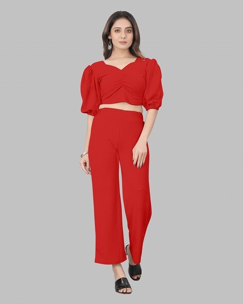 Women Crop Top & Pants Sets