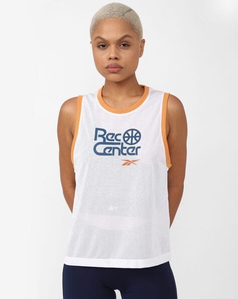 Reebok Women Typographic Print Regular Fit Round-Neck Top