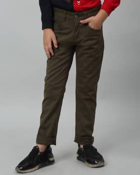 cantabil Boys Relaxed Fit Flat-Front Trousers-picture-17