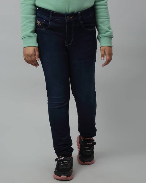 Cantabil Girls Mid-Rise Slim Fit Jeans