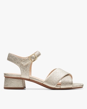 Clarks cream sandals best sale