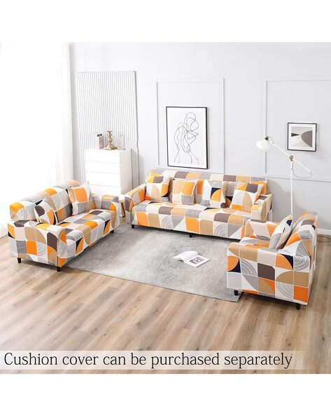 Stretchable 2 Seater Sofa Cover-AR-4094-D4