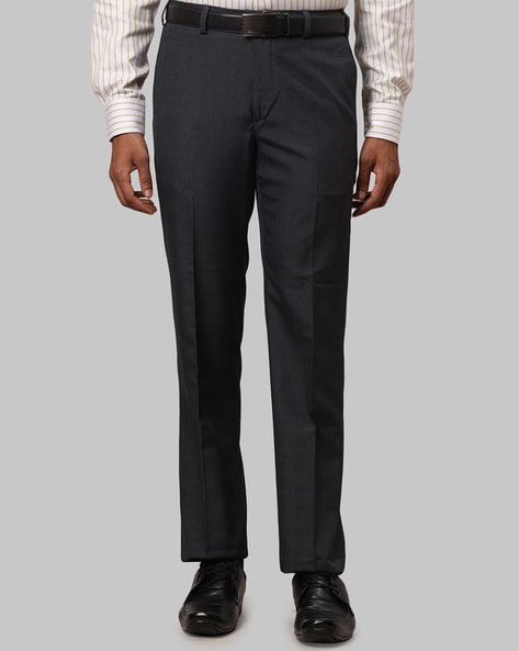 Park Avenue Checked Flat-Front Trousers