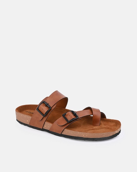 Buy Tan Sandals for Men by Styli Online Ajio