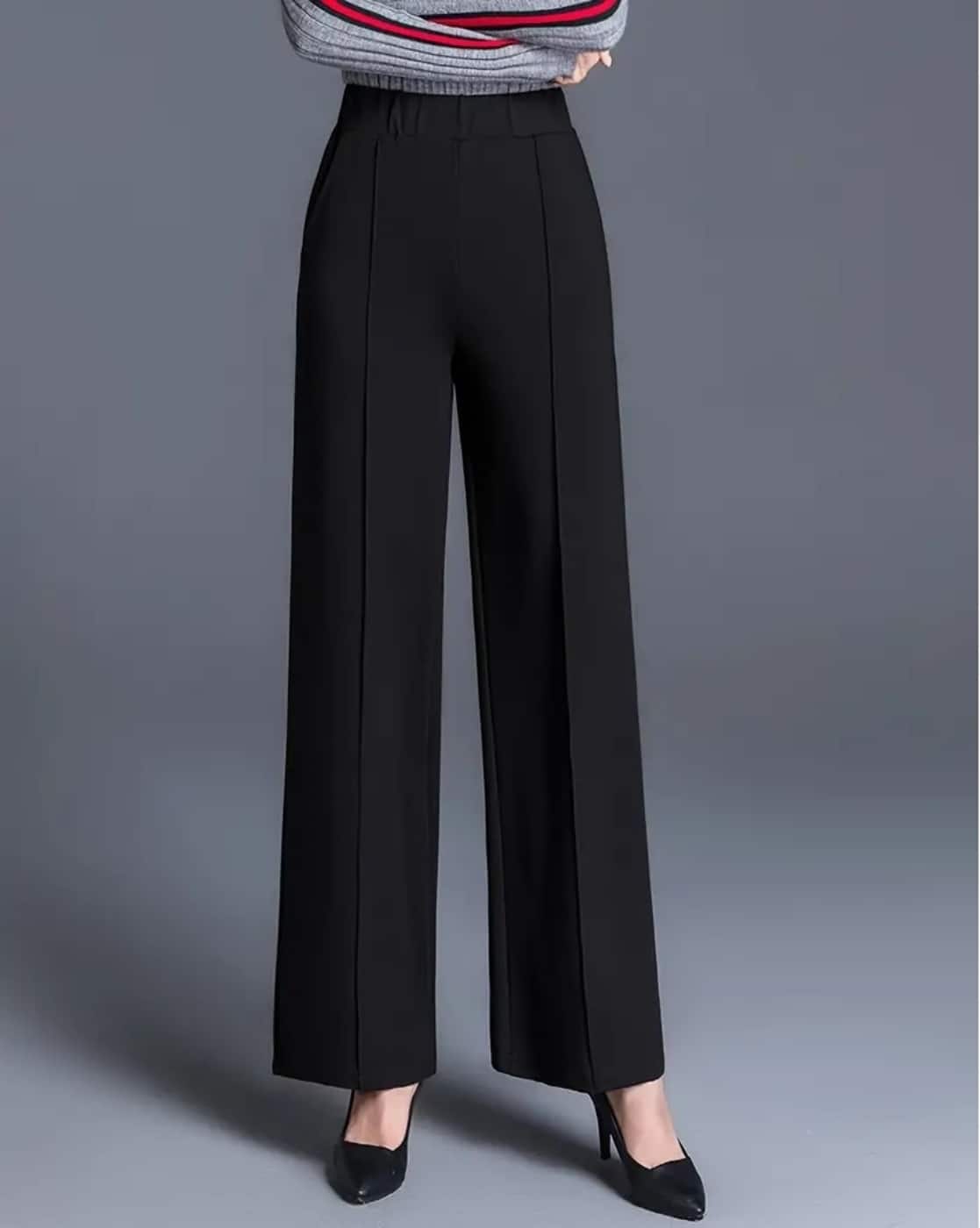 Buy Black Trousers Pants for Women by Silverfly Online