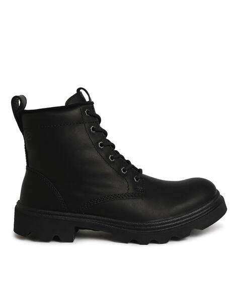 ajio lined ankle boots womens