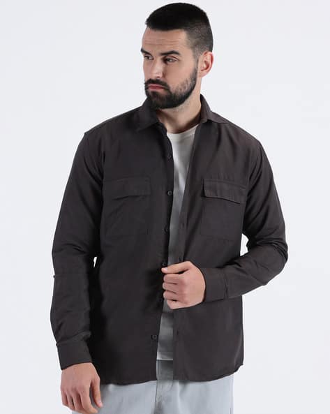 MISCHIEF MONKEY Solid Regular Fit Shirt