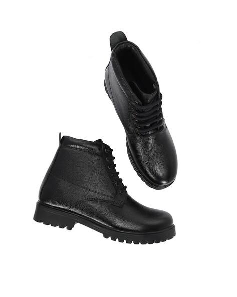 Men Ankle-Length Lace-up Boots