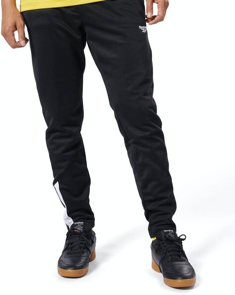 Men Colourblock Straight Trackpants