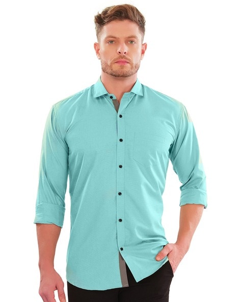 Buy Aqua Blue Shirts for Men by Krshokz Online Ajio