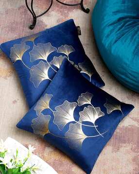 Set of 2 Foil Print Cushion Covers 16" x 16"-image-45