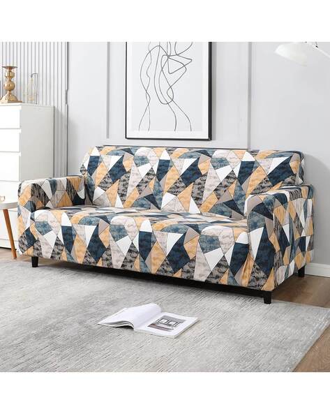 Stretchable 4 Seater Sofa Cover-AR-4096-D9
