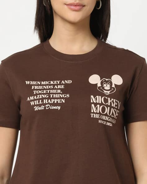 Buy Brown Tshirts for Women by DNMX Online