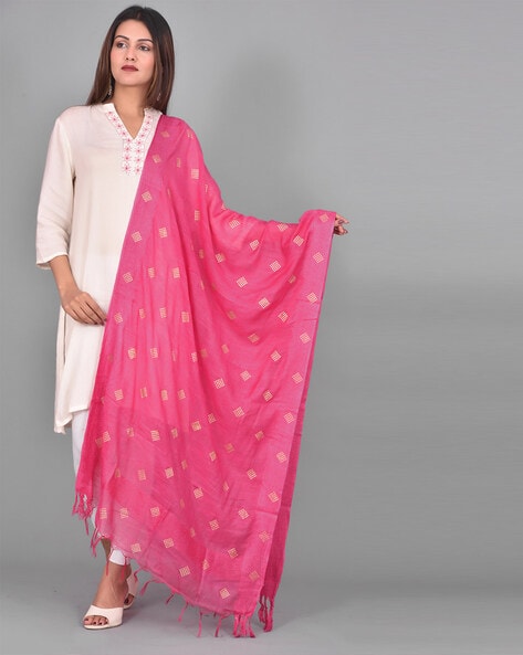 Women Embroidered Dupatta with Border Price in India