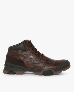 Woodland Leather Boots High Ankle Boots For Mens Woodland Woodland