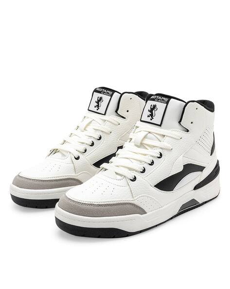 RED TAPE Men Lace-Up Sneakers with High-Top Ankle