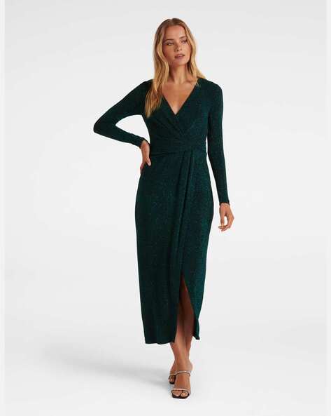 Buy Forever New Cassidy Petite Shirred Midi Dress online
