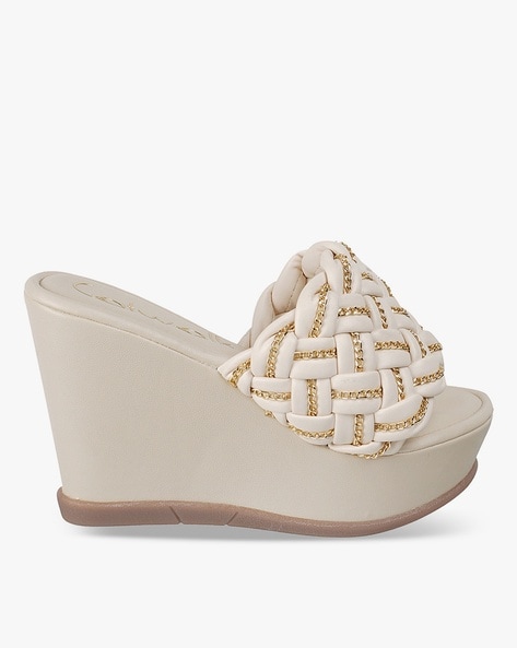 Catwalk Women Braided Slip-On Wedges