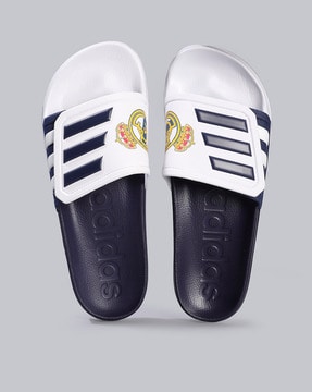 Buy White Navy Blue Flip Flop Slippers for Men by ADIDAS Online Ajio