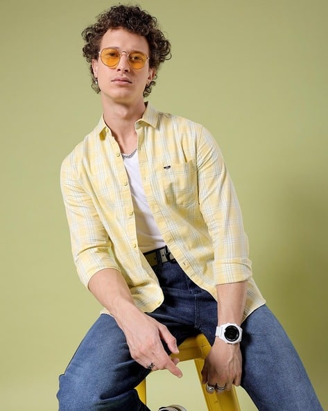 The Indian Garage Co Men Checked Slim Fit Shirt